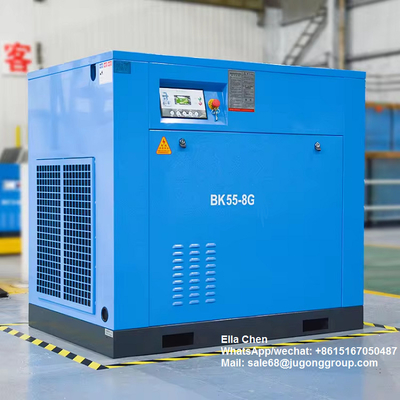 الكهربائية 55kw 100hp 10m3/min ضاغط الهواء 8 بار ضاغط الغاز الدوار BK55-8G